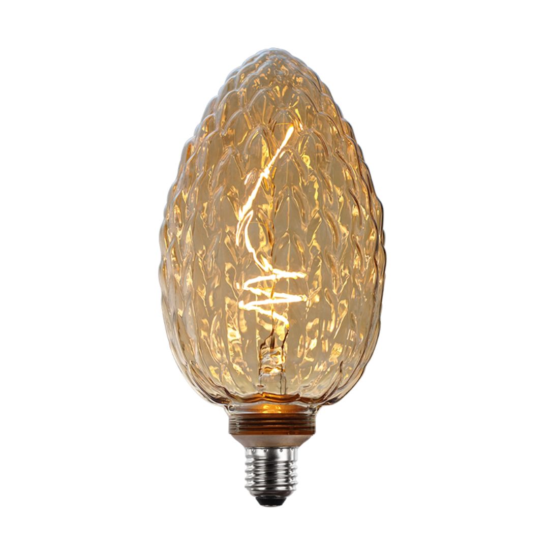 Ampoule Led à Filament Décorative E27 4W 1800K Ananas Verre Doré