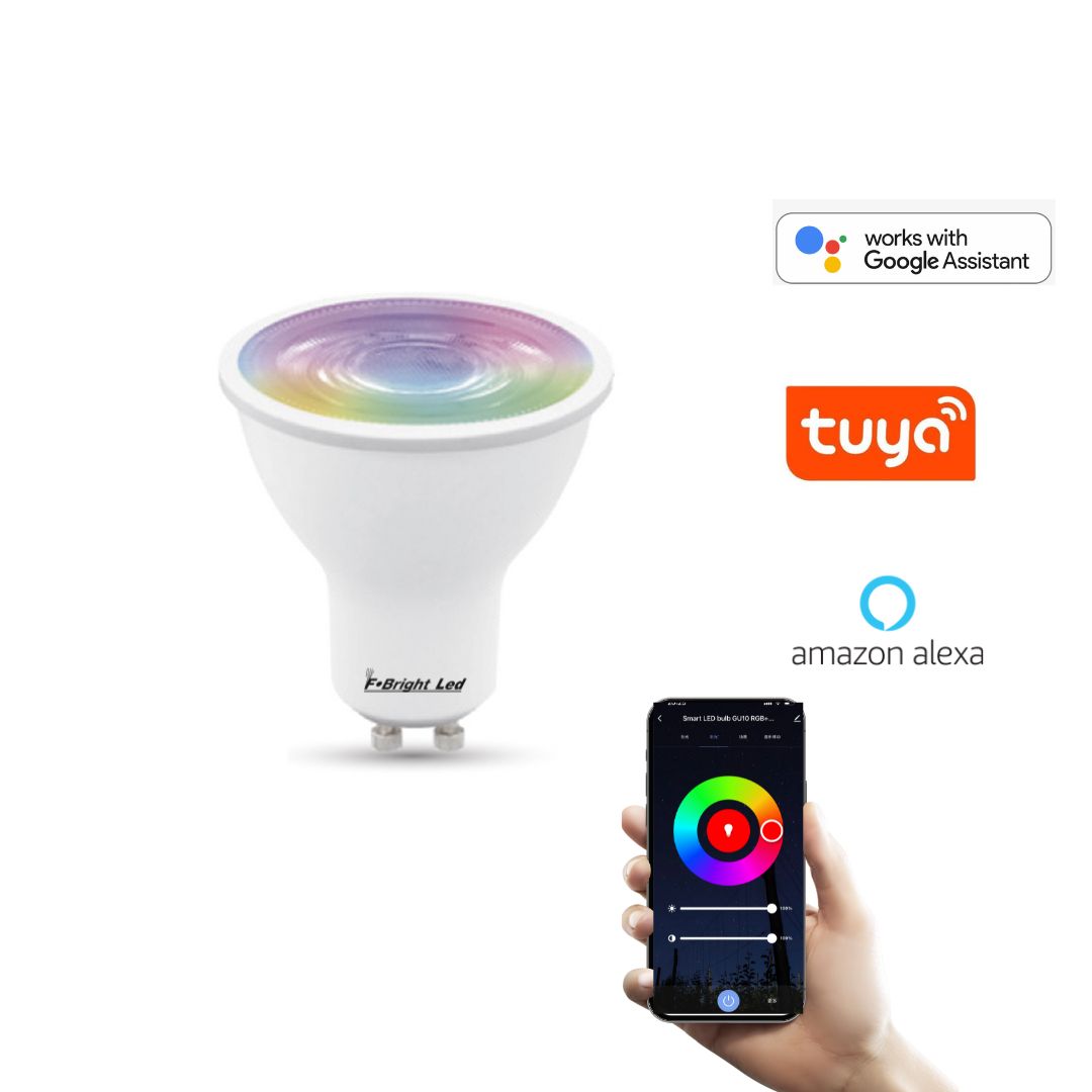 Bombilla Dicroica Inteligente Led Wifi GU10 4,5W RGBW y CTT ( 2700K-6500K )