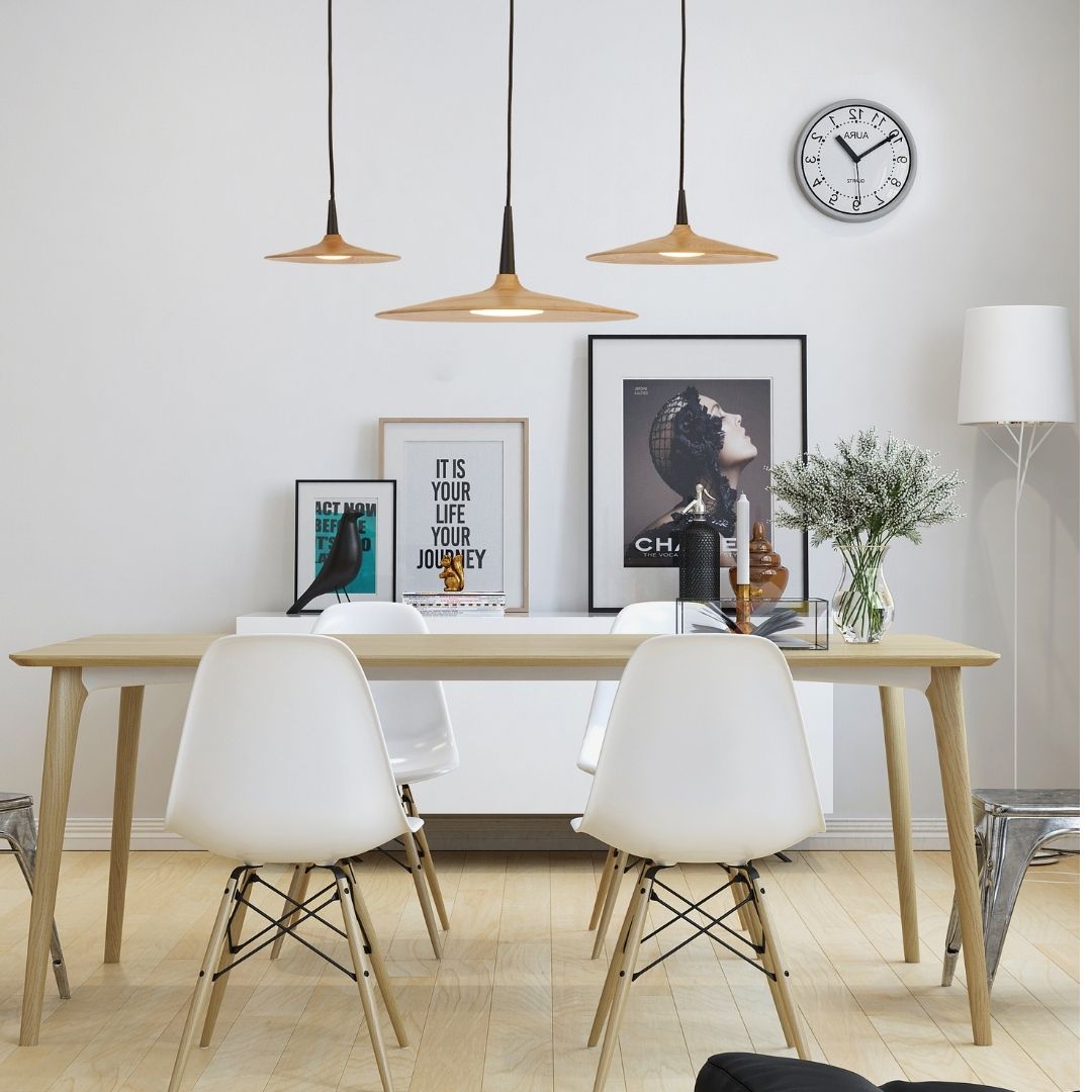 Candeeiro Suspenso LED 15W 3000K Círculo Madeira - Iluminação Moderna e Natural