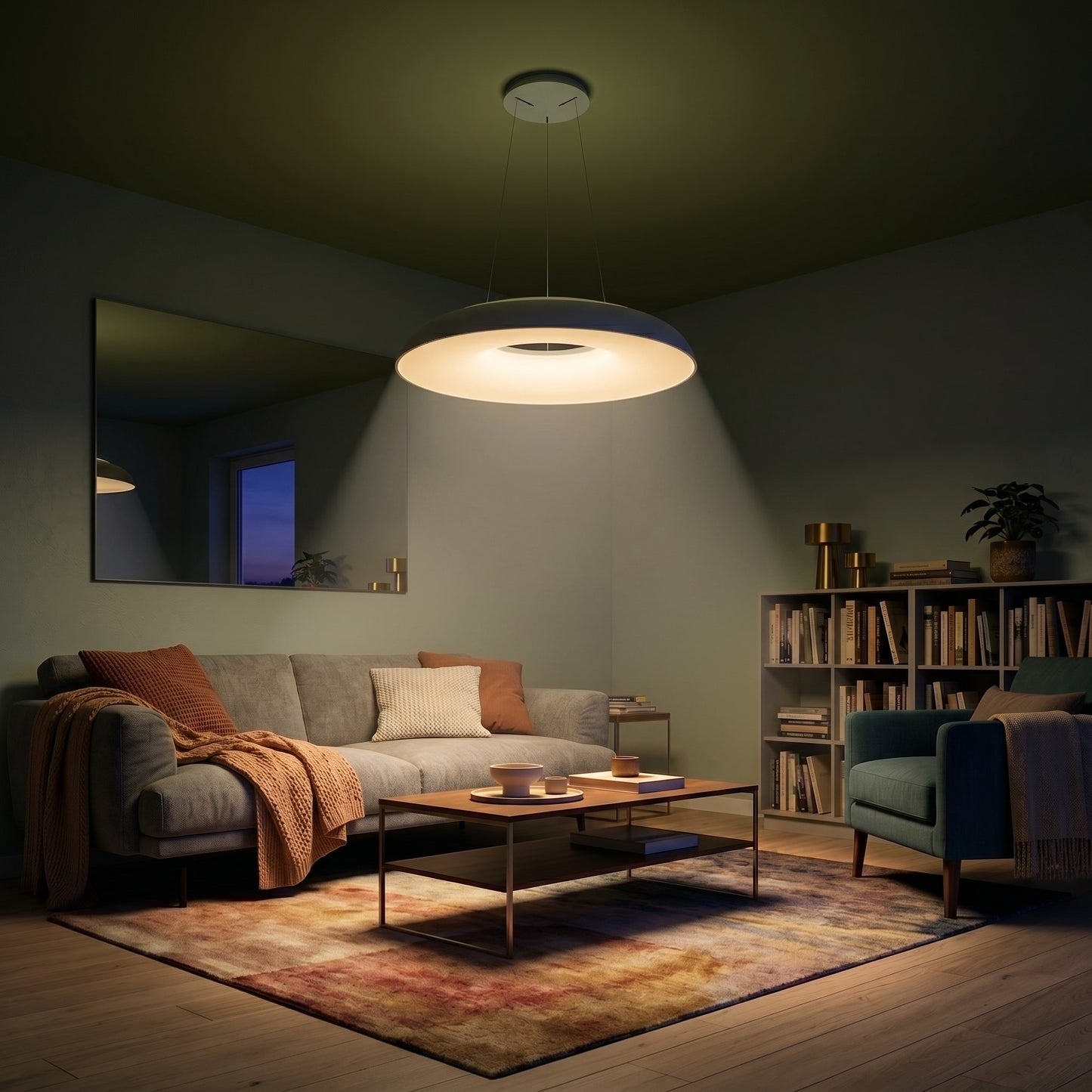 Candeeiro Suspenso LED 80W 3000K Regulável