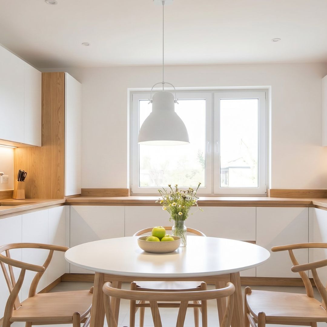 Lámpara Colgante de Techo de Metal Blanco - Elegancia y Modernidad para tu Hogar