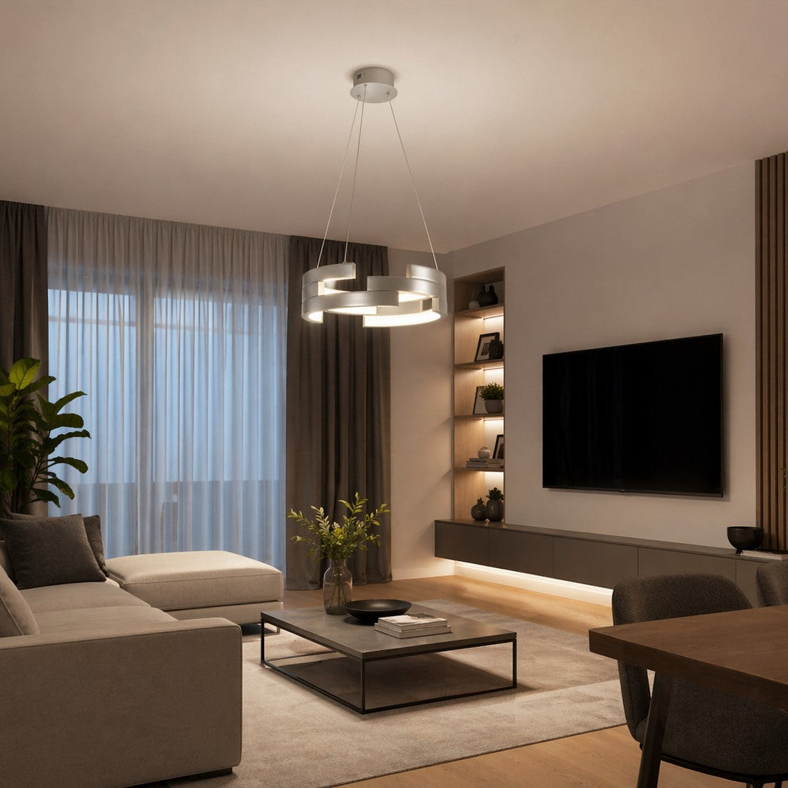 Candeeiro suspenso LED moderno 78W 3000k