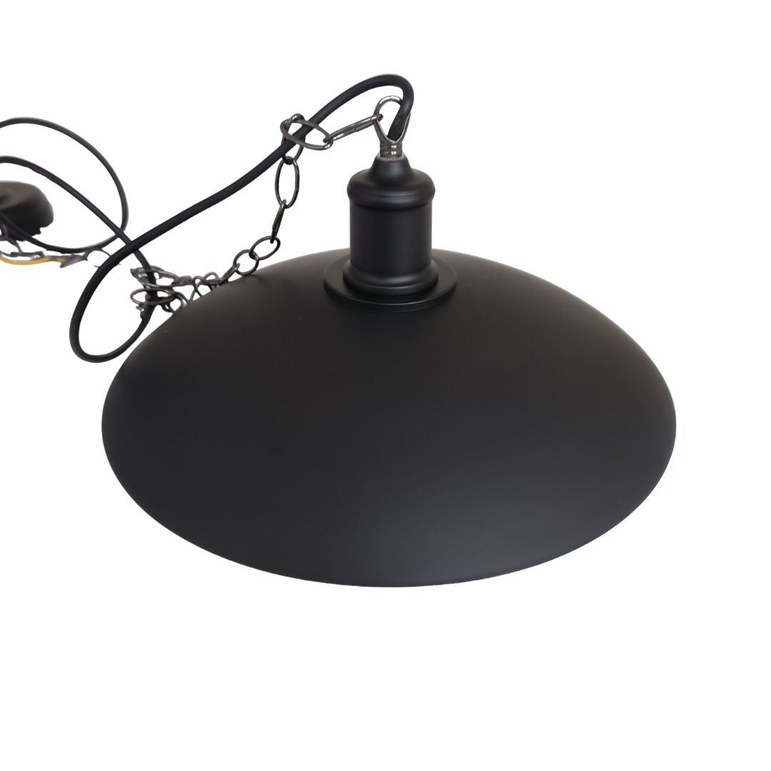 Lámpara Colgante Estilo Industrial con Tulipa Negra de Metal