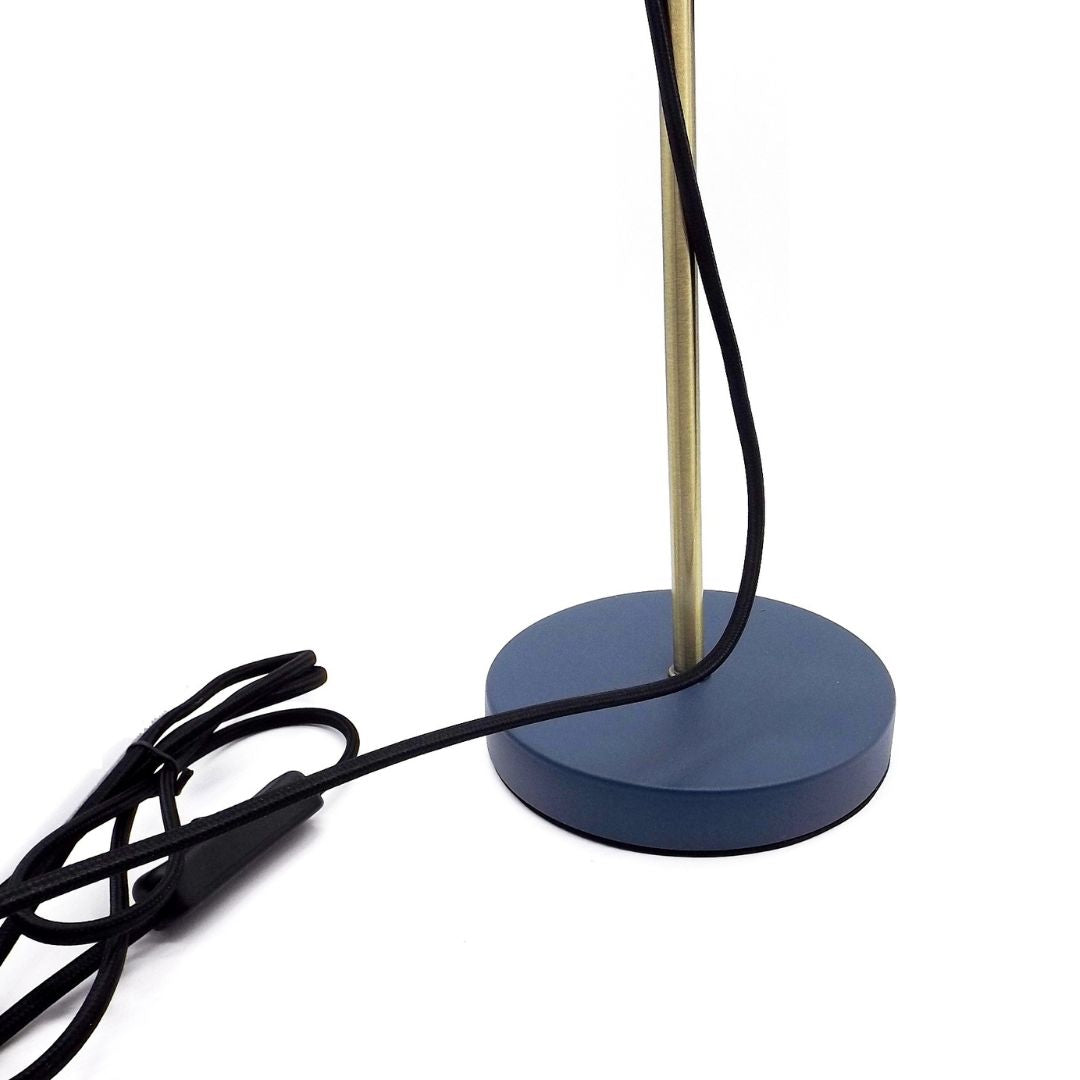 Lámpara de Mesa Azul y Dorada con Tulipa Orientable – Metal E27 3