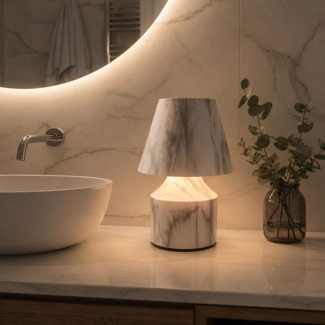 Candeeiro de mesa LED recarregável de 1,5 W com mudança de tom de luz e intensidade de brilho de toque