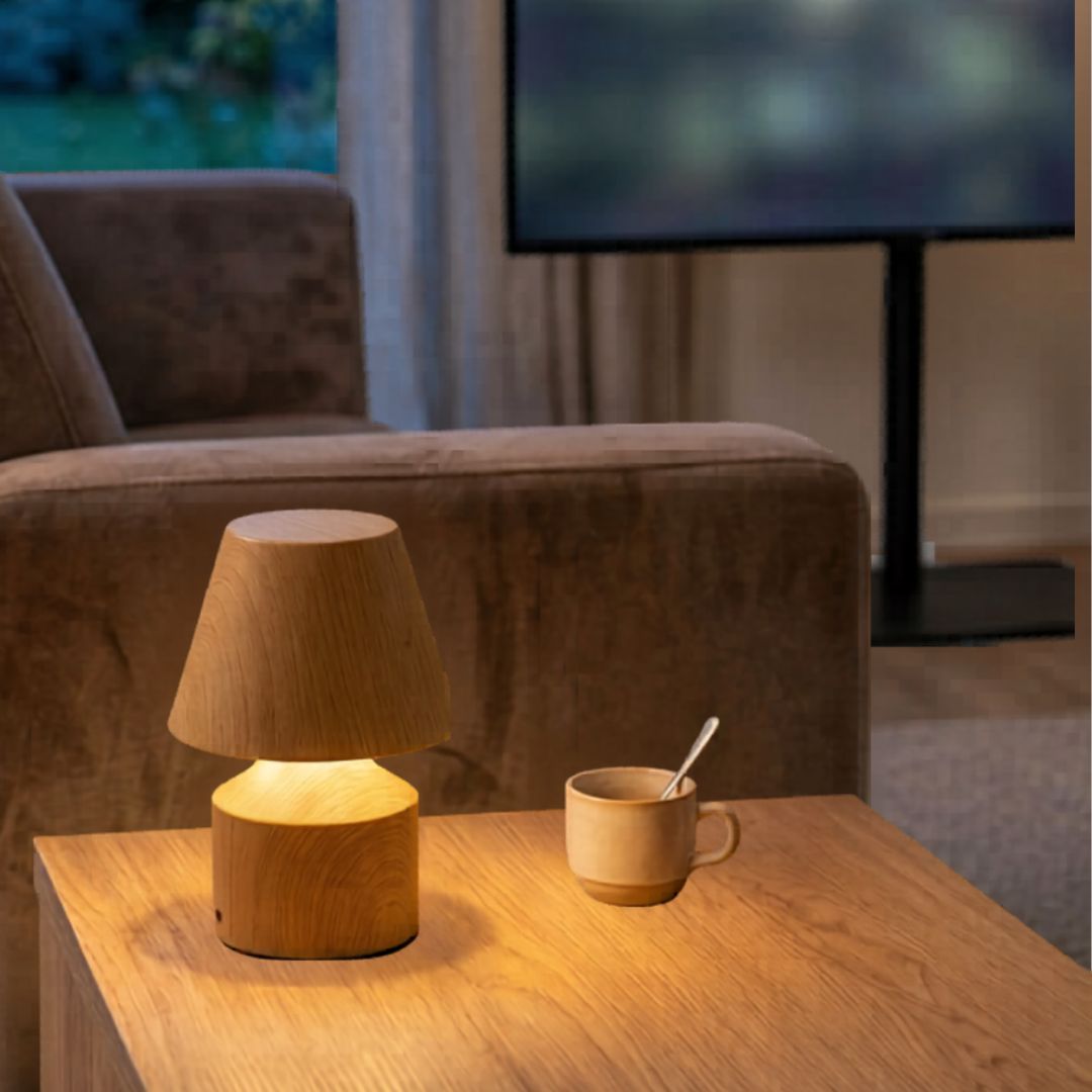 Lámpara Mesa LED Mini con Cambio de Tono, Regulable y Recargable – USB