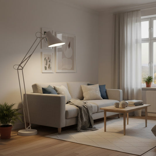 Lámpara de Pie Orientable E27 de Metal Negro o Blanco | Estilo Industrial para Lectura