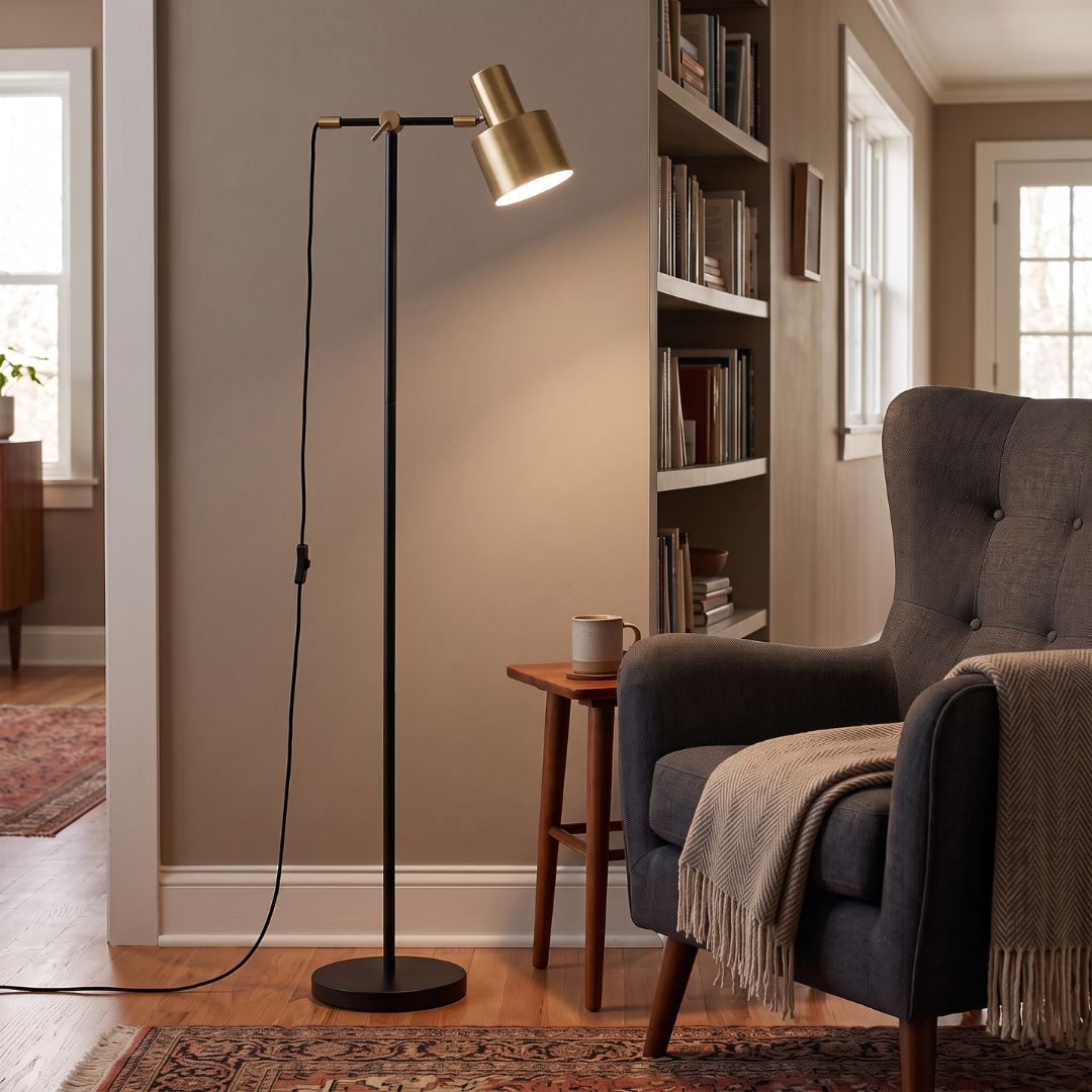 Lampadaire articulé en métal Serantes