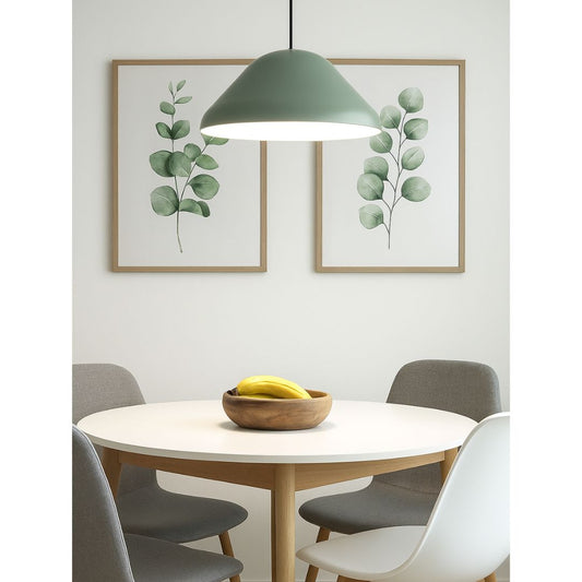 Candeeiro suspenso LED 72W 3000K com abajur em tecido de serapilheira