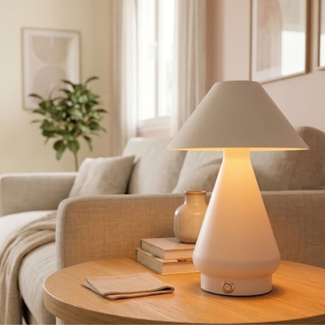 Lampe de table tactile LED rechargeable de 1,5 W avec changement de tonalité et d'intensité lumineuse