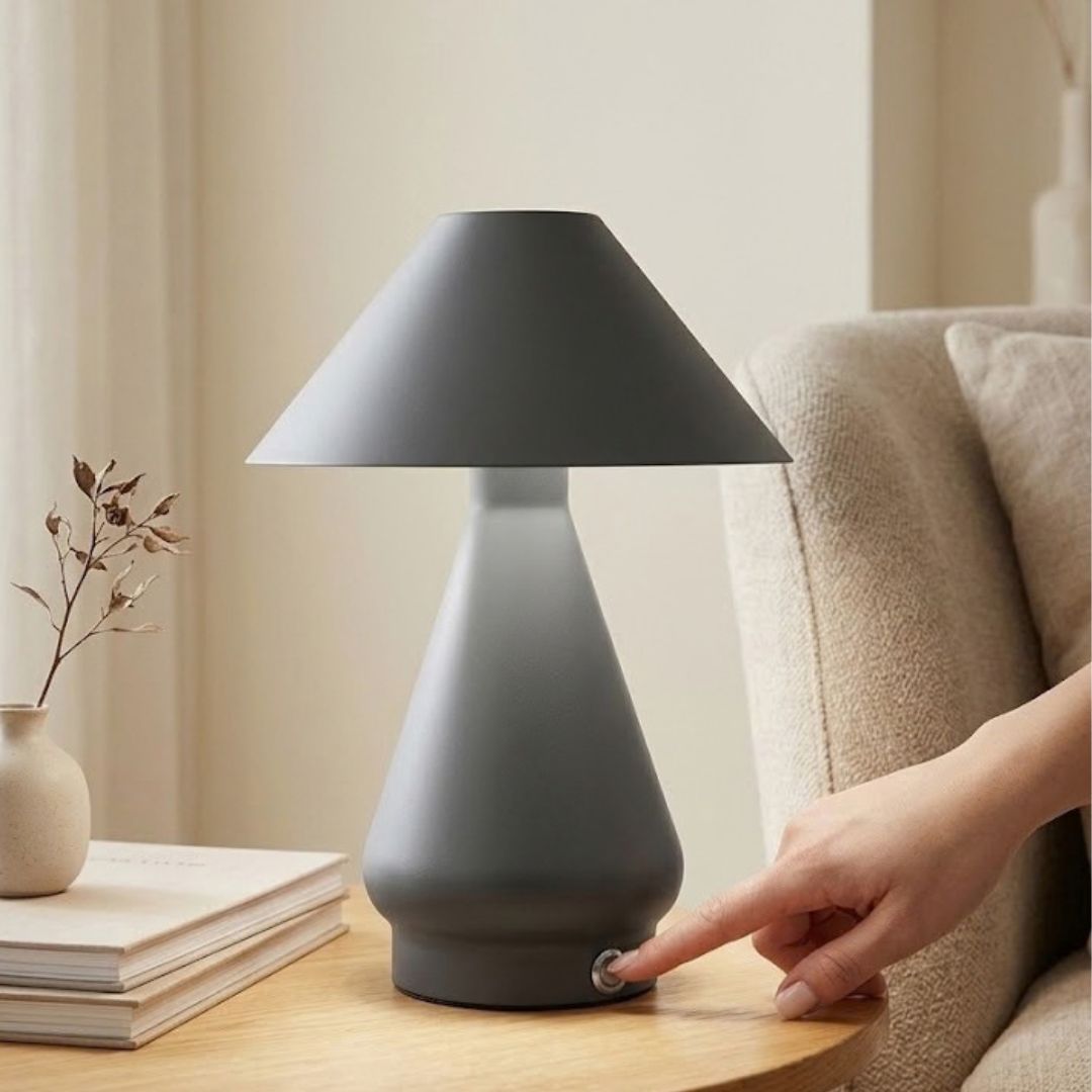 Lampe de table tactile LED rechargeable de 1,5 W avec changement de tonalité et d'intensité lumineuse