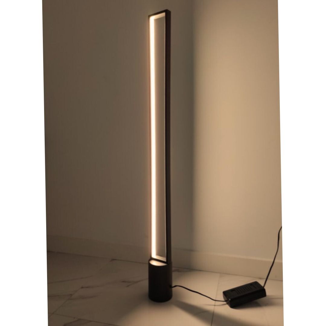 Lámpara de Pie Led Metal Negra Knut Intensidad Regulable 30w 3000k