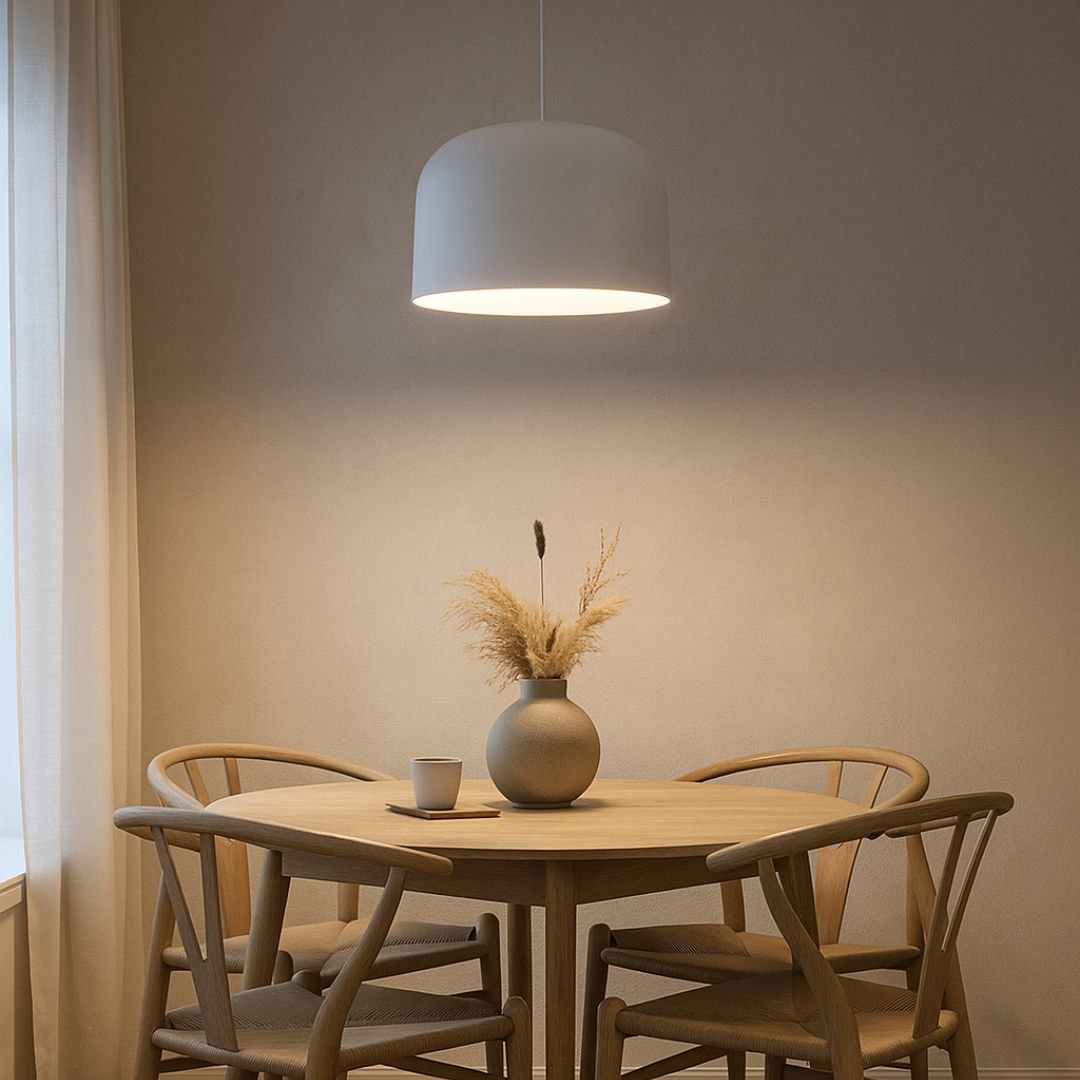 Lámpara Colgante Umbe E27 – Diseño Metálico Elegante con Difusor Desmontable