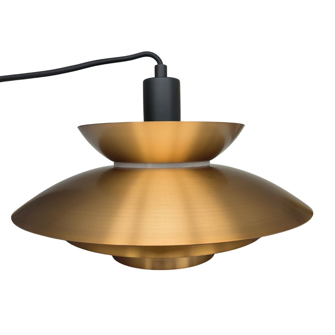 Candeeiro suspenso LED 72W 3000K com abajur em tecido de serapilheira