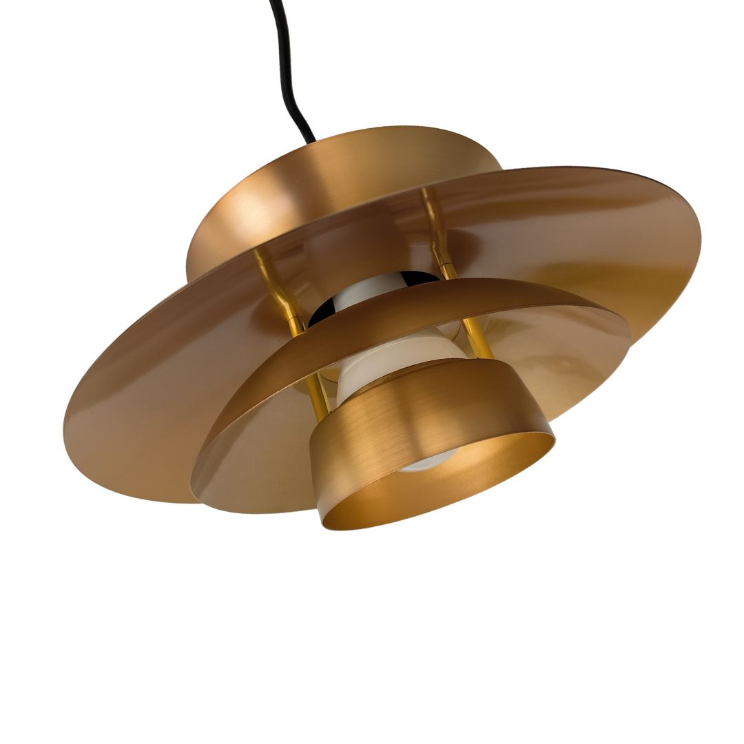 Candeeiro suspenso LED 72W 3000K com abajur em tecido de serapilheira