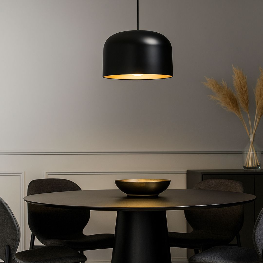 Lámpara Colgante Umbe E27 – Diseño Metálico Elegante con Difusor Desmontable