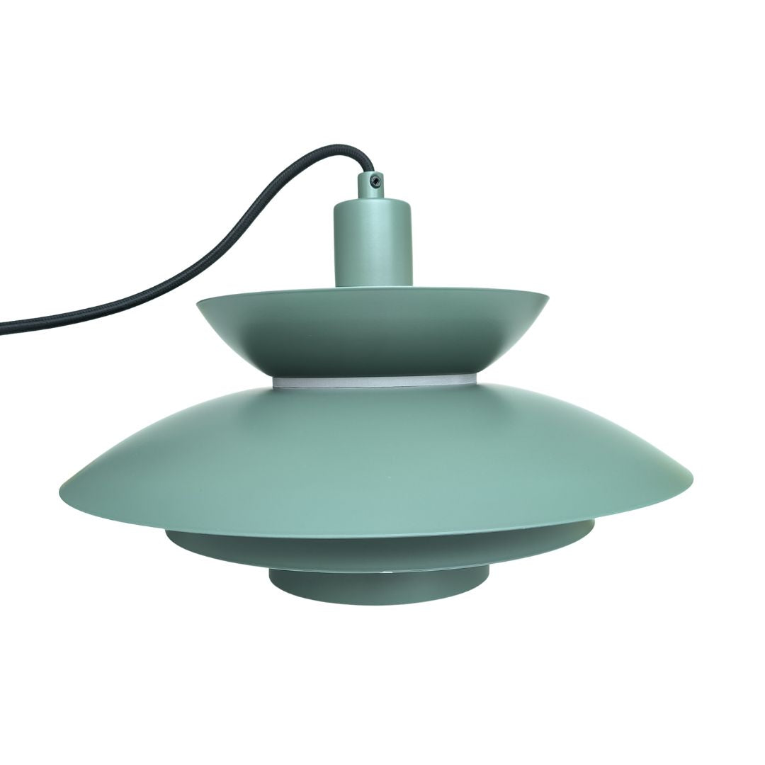 Candeeiro suspenso LED 72W 3000K com abajur em tecido de serapilheira