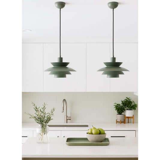 Lámpara Colgante Oiz Moderna E27 con Tulipa Metálica y Detalles Dorados