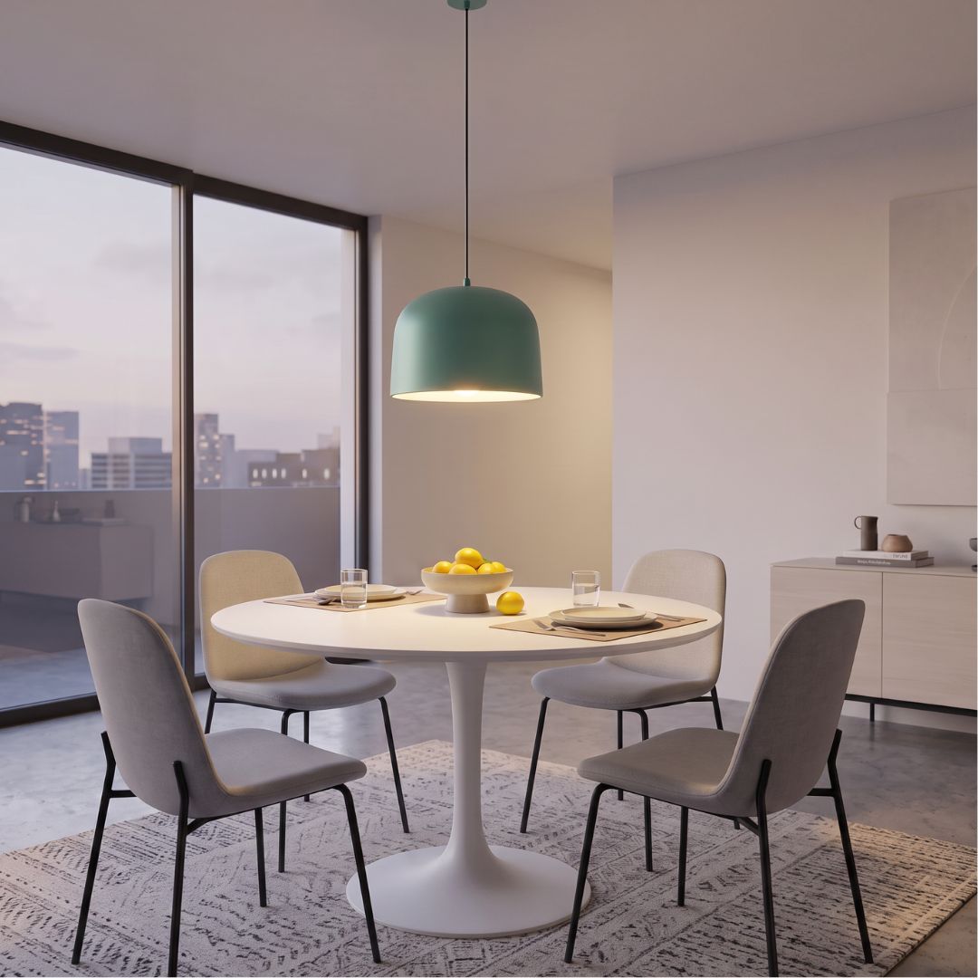 Lámpara Colgante Umbe E27 – Diseño Metálico Elegante con Difusor Desmontable