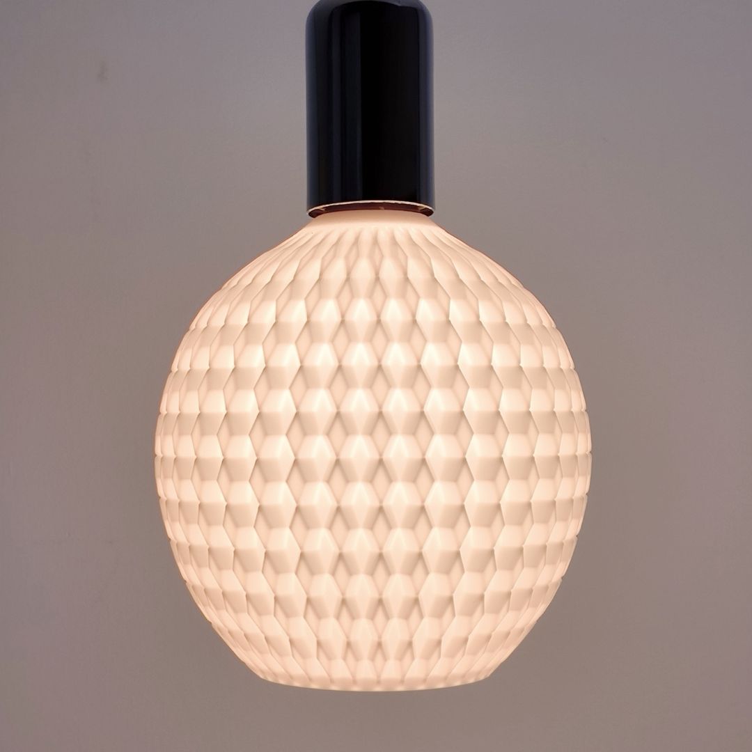 Candeeiro suspenso LED de corda natural 4W 3000K Ove 120mm x 153mm