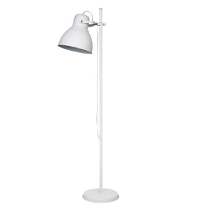 Lámpara de Pie de metal blanco con 1 Foco y Altura Regulable