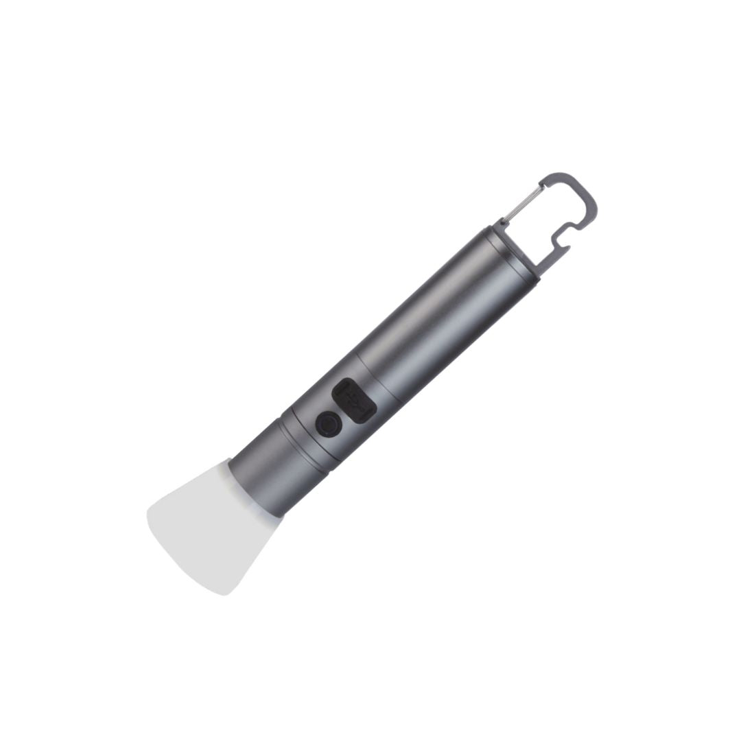 Lanterna LED recarregável USB profissional de alta potência, zoom e intensidade ajustável