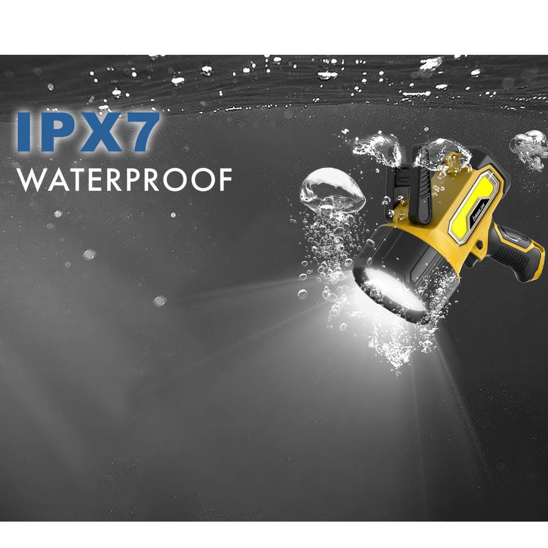 Linterna LED Profesional Recargable 100W 10.000 lm IPX7 con Trípode