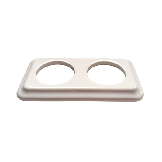 Cadre encastré simple en porcelaine blanche