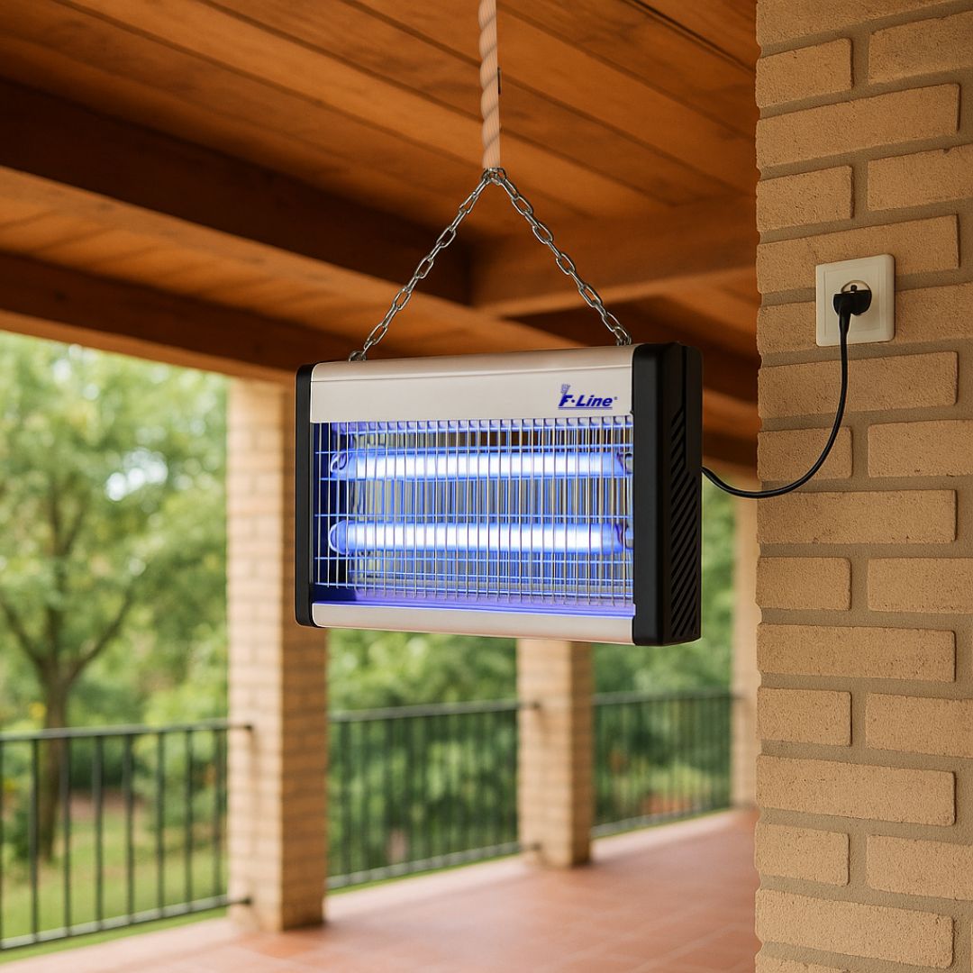 Tue-insectes électrique LED 2x7W avec grille et réservoir amovible – Couverture 100 m²