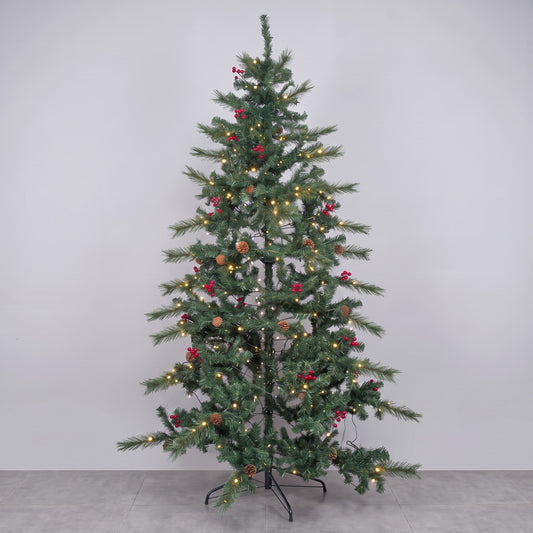 Árvore de Natal com 260 Luzes Led Quentes 180cm