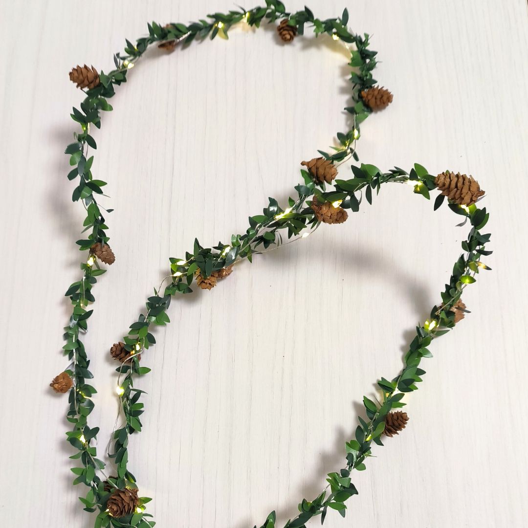 Pack de Guirnaldas LED Natural y Acogedor – 2 Guirnaldas de 1,9 m