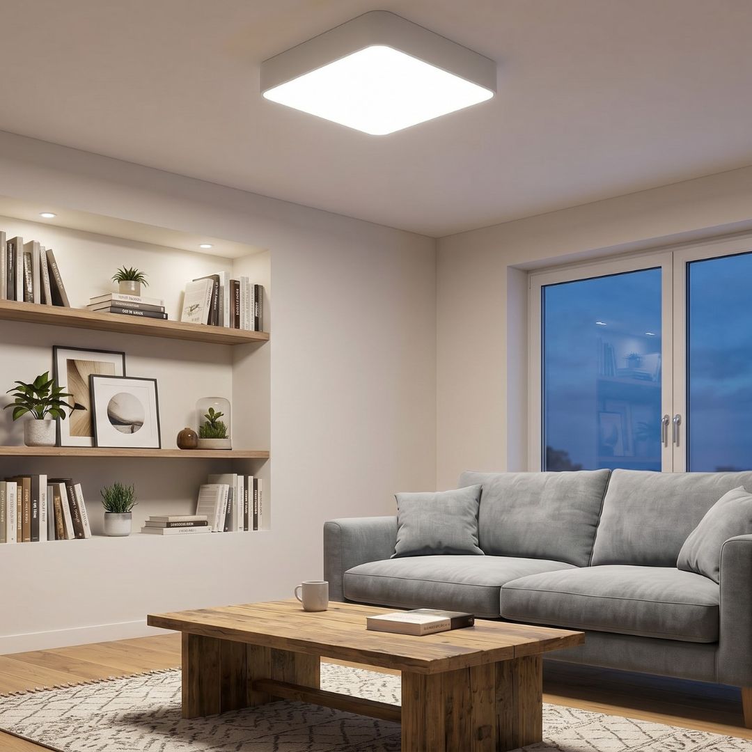 Plafón LED 80W/210W 4200K Cuadrado Blanco: Iluminación Clara y Eficiente