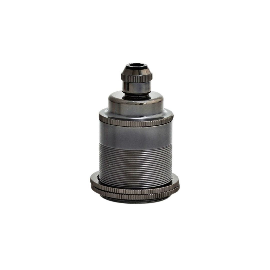 Portalámparas E27 Vintage de Latón Gris Perla