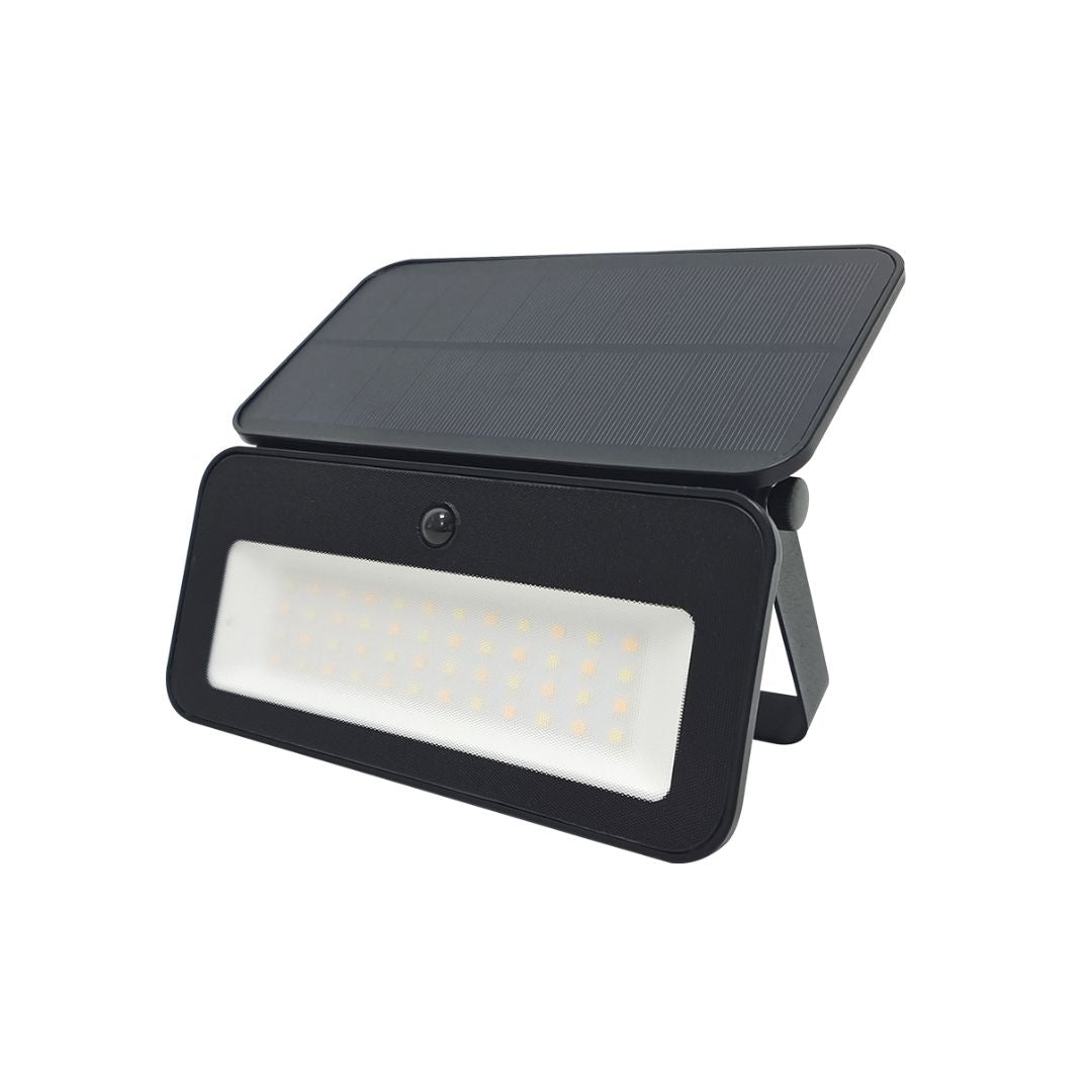 Projetor LED solar 2,5W com mudança de tom e crepúsculo e sensor de movimento