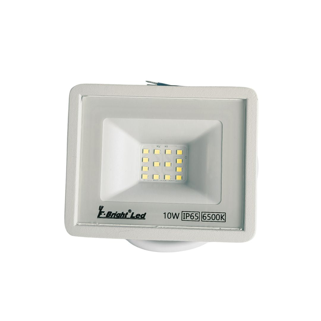 Proyector LED Extraplano 10W IP65 6500K | Compacto en Aluminio Blanco