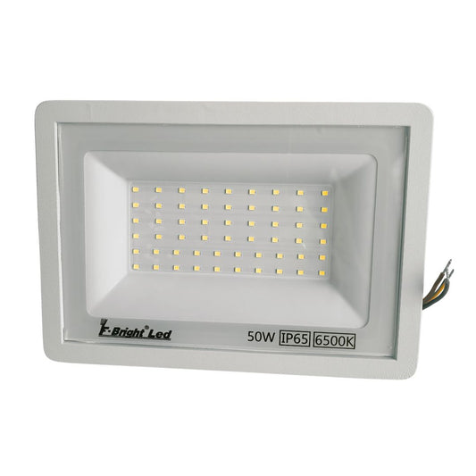 Proyector LED Extraplano 50W IP65 6500K | Alto Rendimiento en Aluminio Blanco