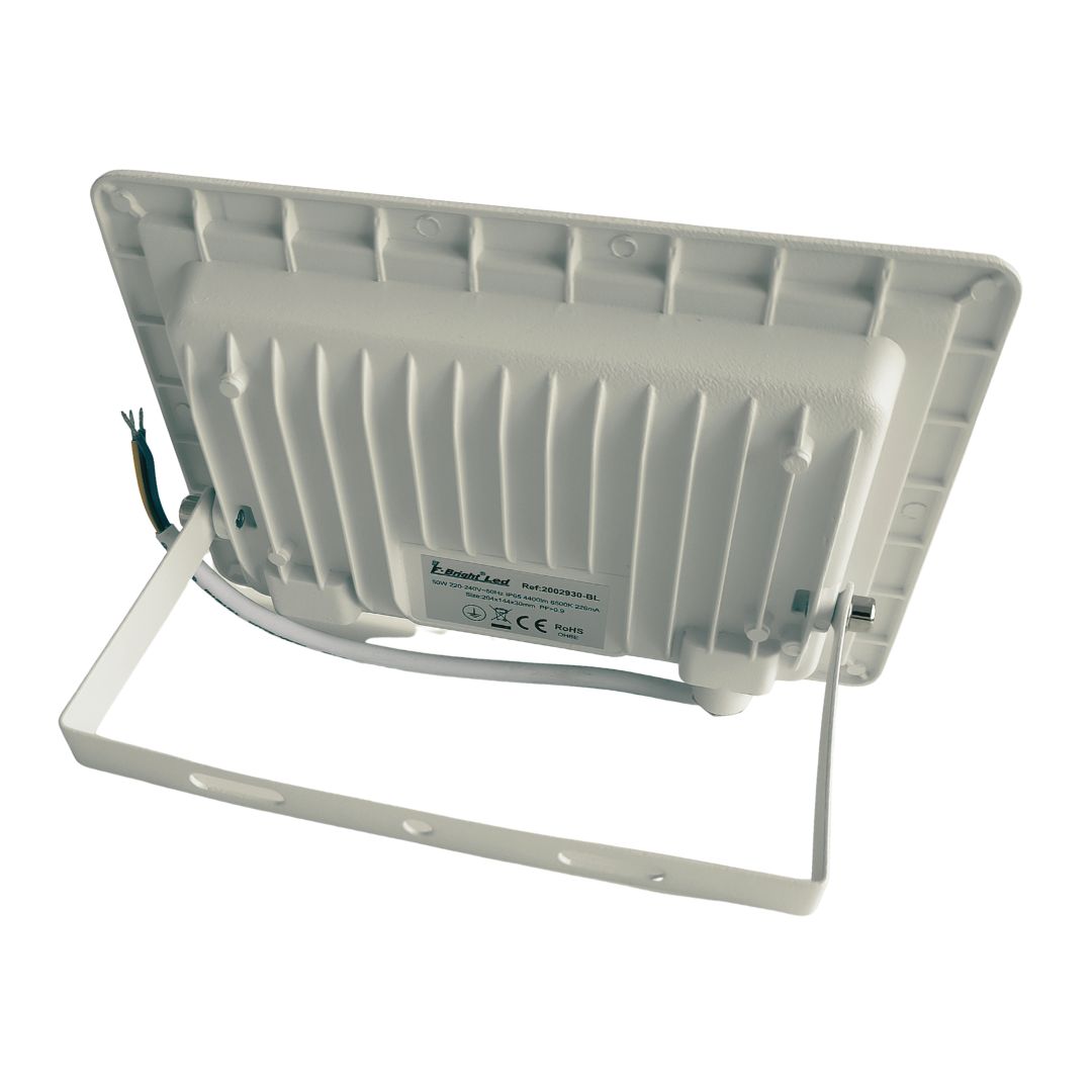 Proyector LED Extraplano 50W IP65 6500K | Alto Rendimiento en Aluminio Blanco