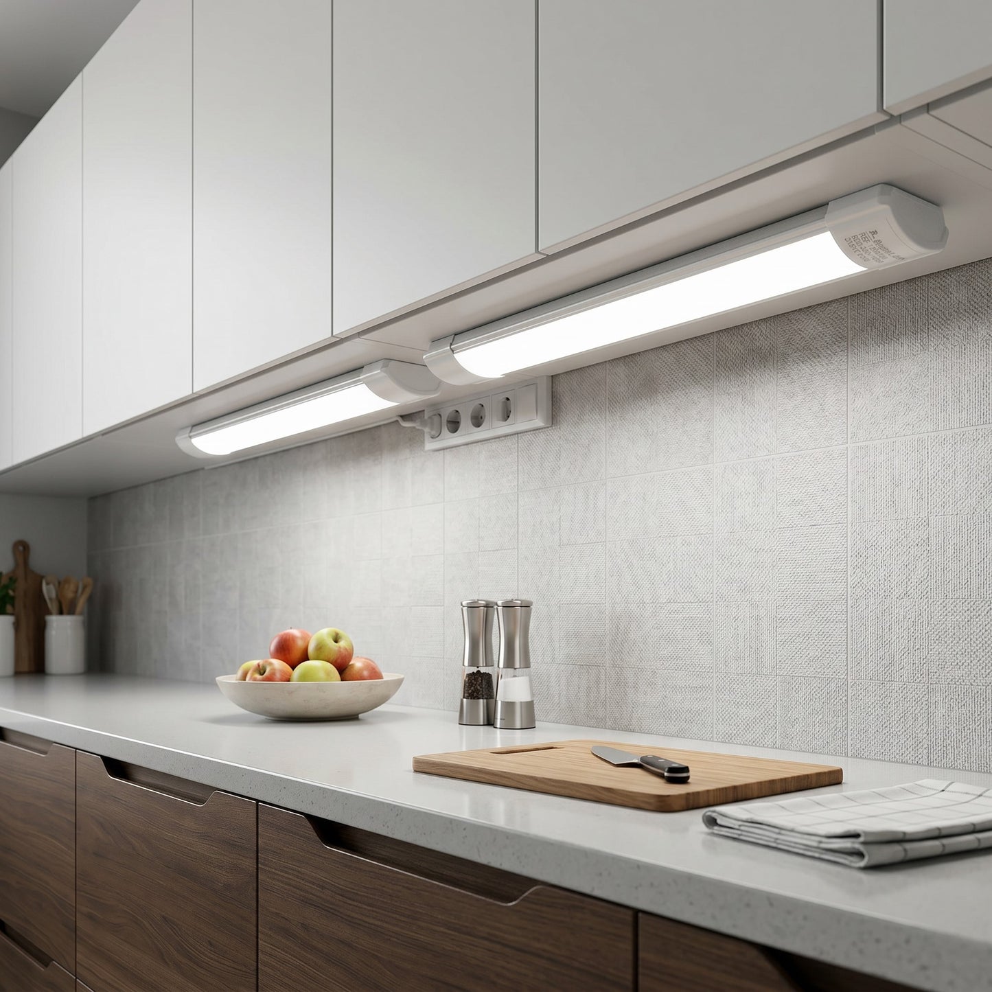 Plafon LED CTT 40W com Mudança de Tom, Retangular 168x700x56 mm