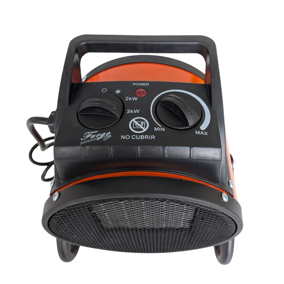Aquecedor elétrico oscilante, termostato com ventilador de 2.000 W com 3 níveis e termostato