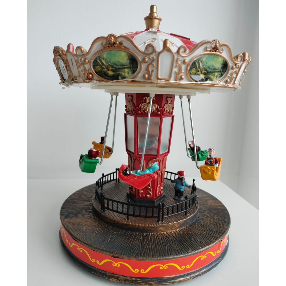 Carrousel à LED Merry-Go-Round - Figurine de décoration de Noël