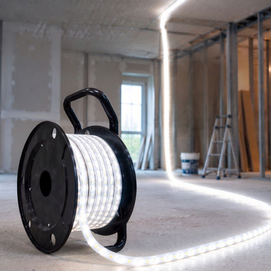 Tira LED para Obras en Carrete 20 Metros 230V 10W/m 6500K IP54