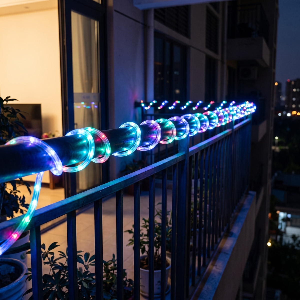 Tubo Luminoso 240 Leds 10 m. com controlador de efeitos multicoloridos externos