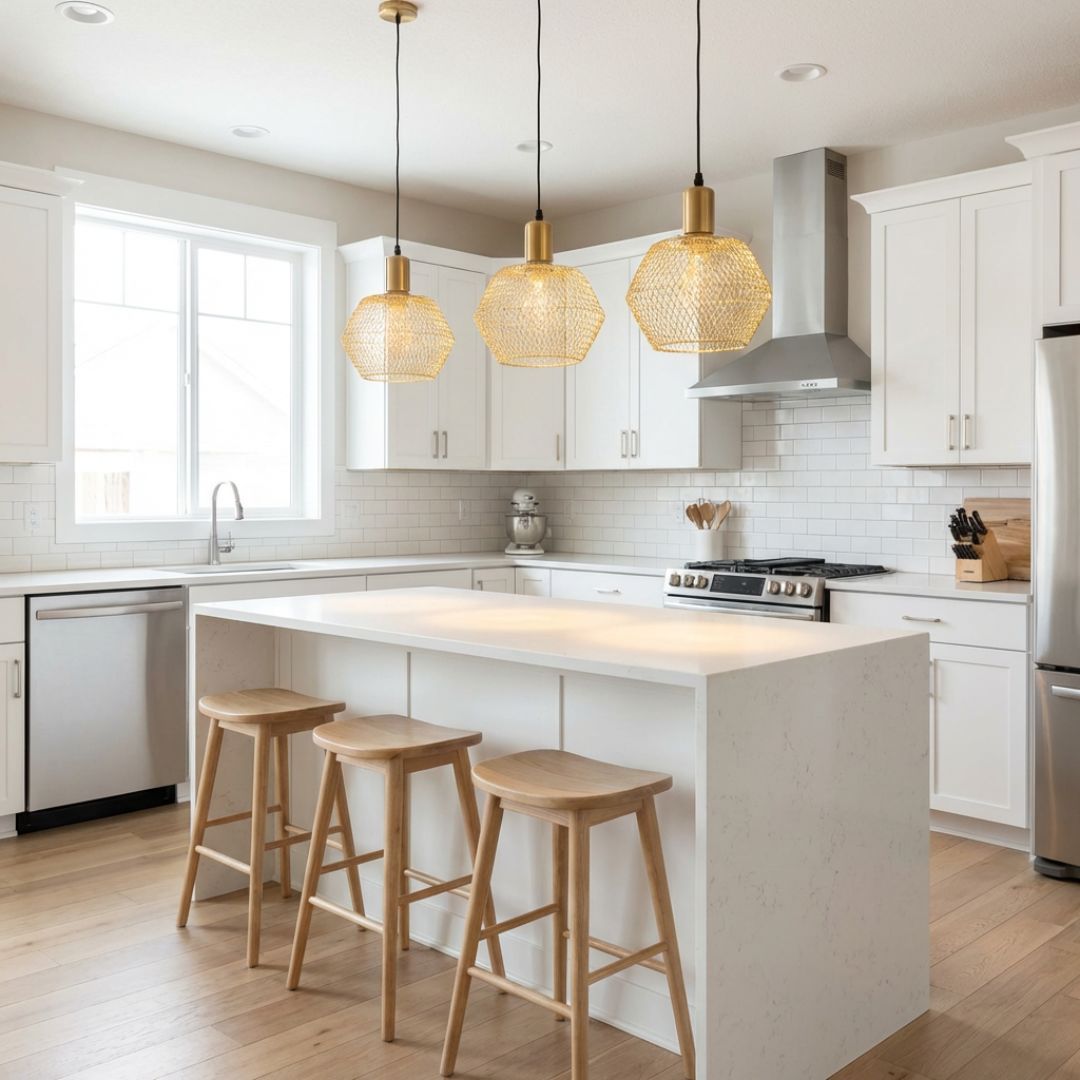 Candeeiro suspenso LED de corda natural 4W 3000K Ove 120mm x 153mm