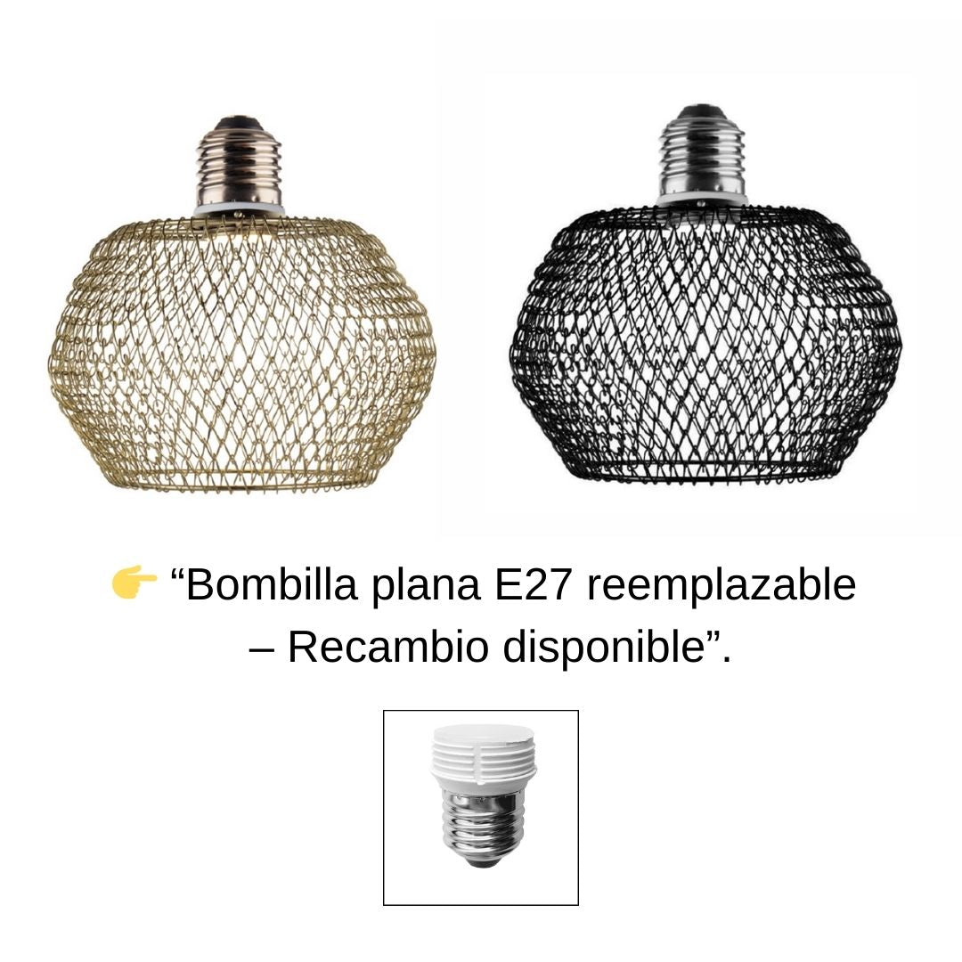 Tulipa de Metal LED Cesta Plegable para Lámpara de Techo