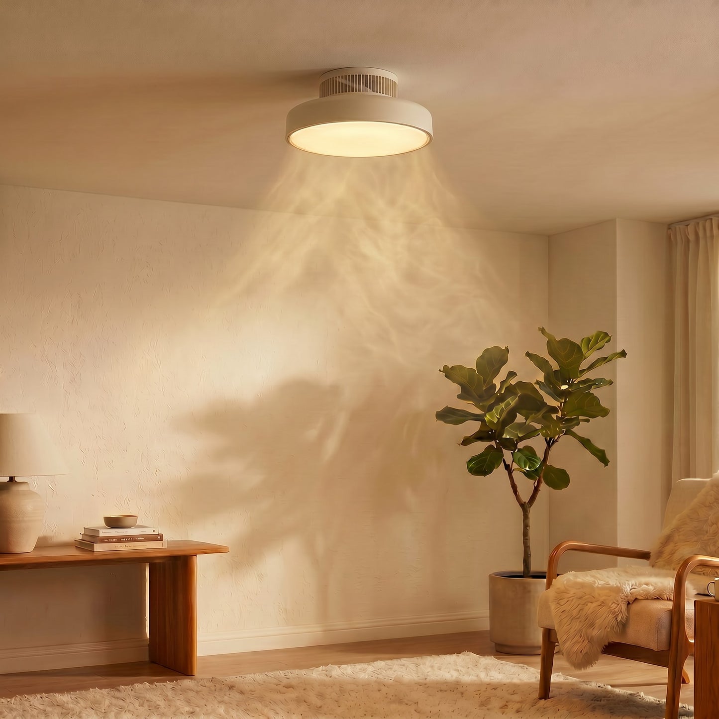 Ventilador plafón LED sin aspas 45W regulable con mando y CCT