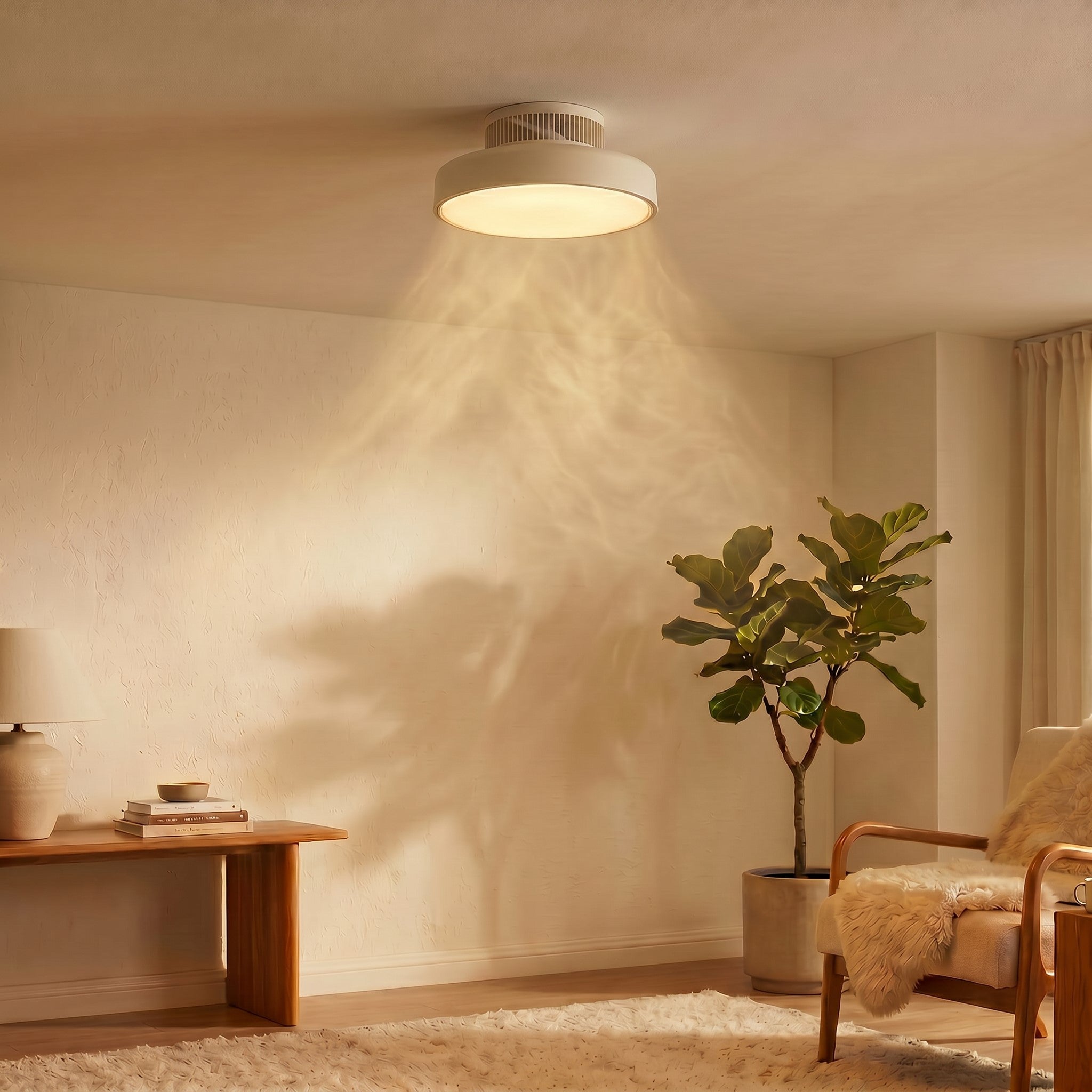 Ventilador plafón LED sin aspas 45W regulable con mando y CCT