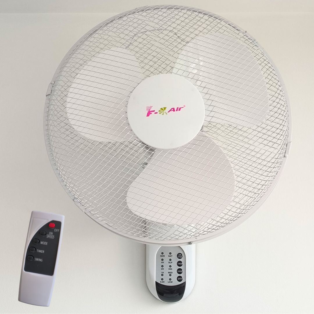 Ventilador de Pared 50W con 3 Velocidades y Mando a Distancia
