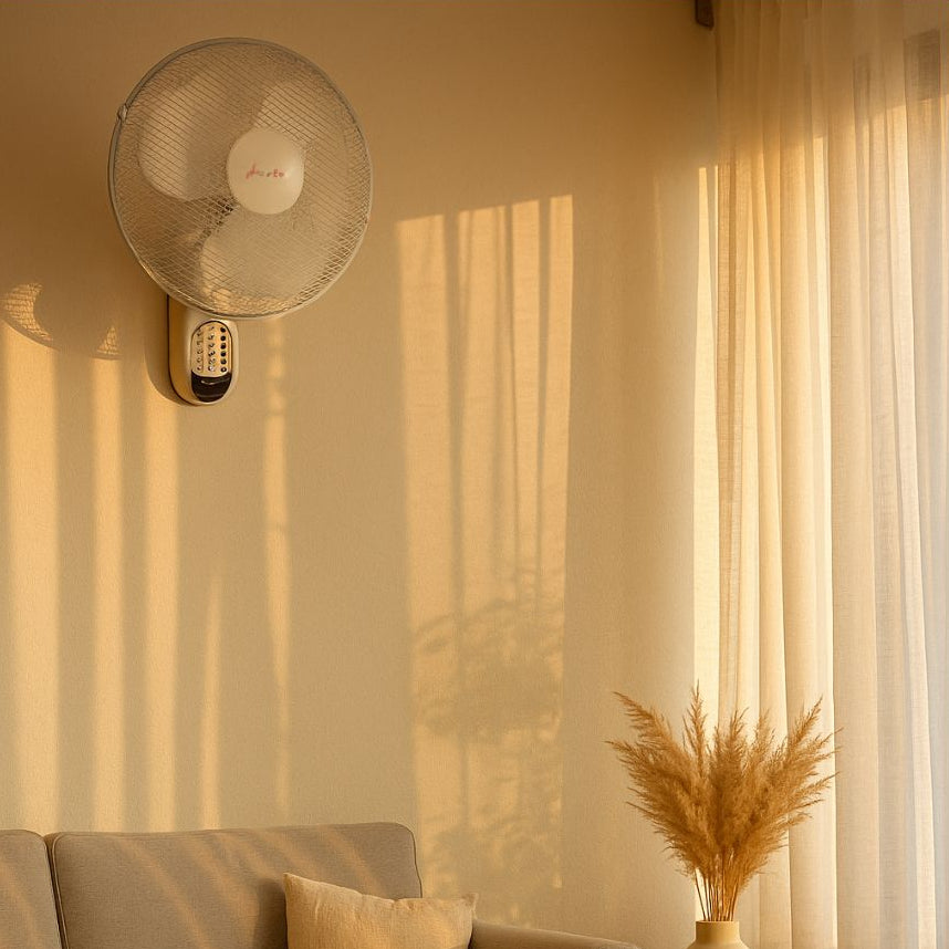 Ventilador de Pared 50W con 3 Velocidades y Mando a Distancia