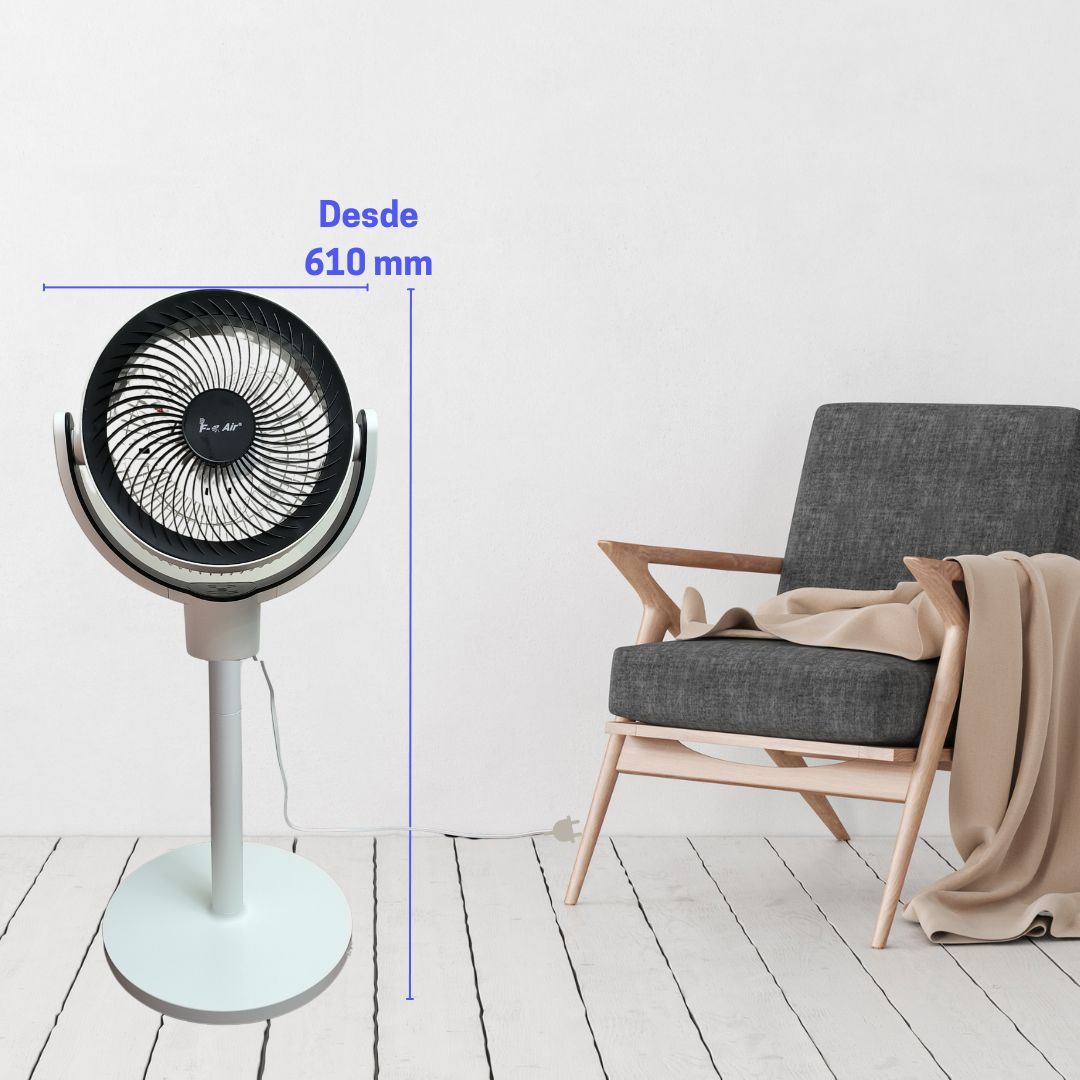 Ventilador de Pie 40w, 3 velocidades,  altura ajustable, oscilación automática