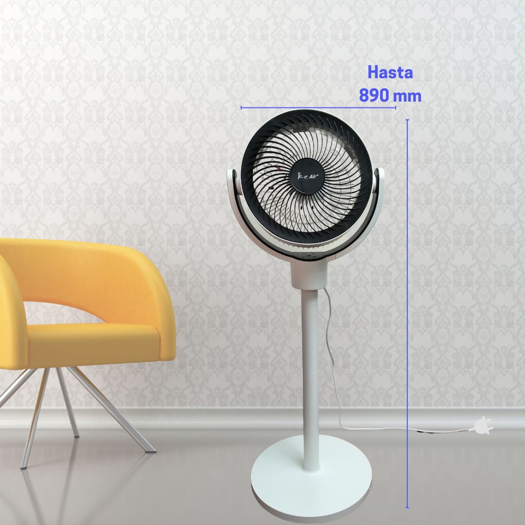 Ventilador de Pie 40w, 3 velocidades,  altura ajustable, oscilación automática